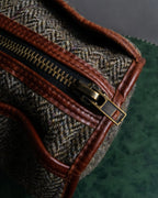 "Harris Tweed" Herringbone wave boston bag