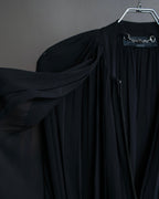 "GUCCI" Balloon draping design zip-up silk blouson