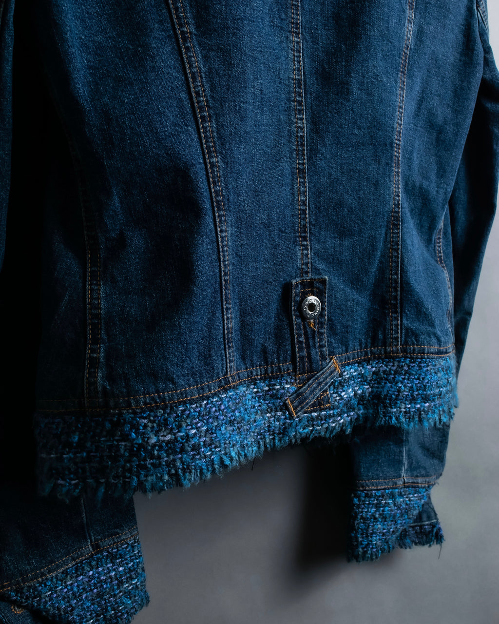 “D&amp;G” Tweed attached bijou button denim jacket
