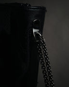 –SPECIAL– "VALENTINO GARAVANI" 2010’s Noir rockstud exotic patchwork chain bag