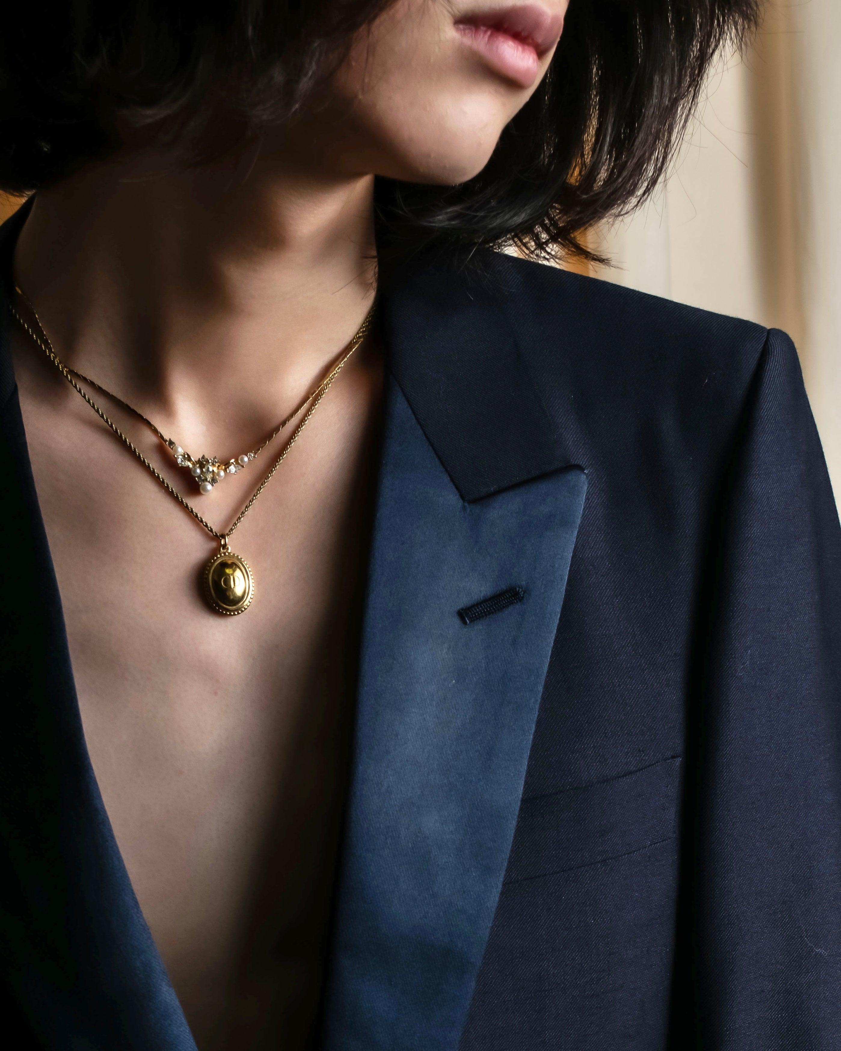 "CHRISTIAN DIOR MONSIEUR" Satin switching design tuxedo dress set up