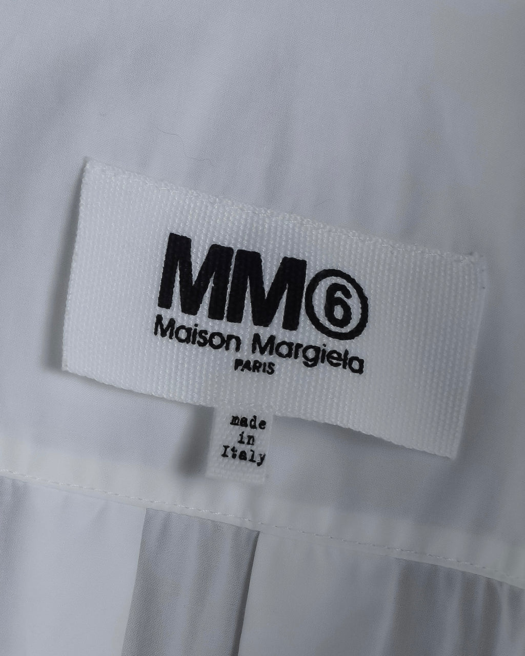 "MM6 MAISON MARGIELA" 20SS Frilled overlay cotton hybrid shirt