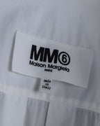 "MM6 MAISON MARGIELA" 20SS Frilled overlay cotton hybrid shirt