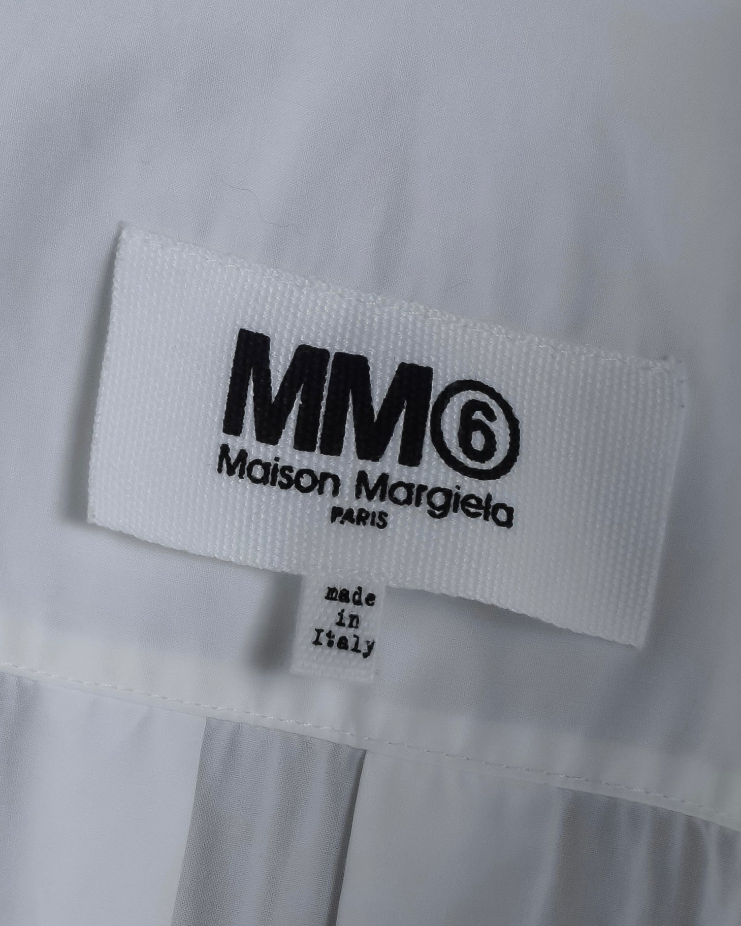"MM6 MAISON MARGIELA" 20SS Frilled overlay cotton hybrid shirt