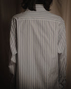 "GUCCI" Striped spread collar shirt with contrast cuffs