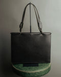 “GUCCI” 90’s structured box leather handbag