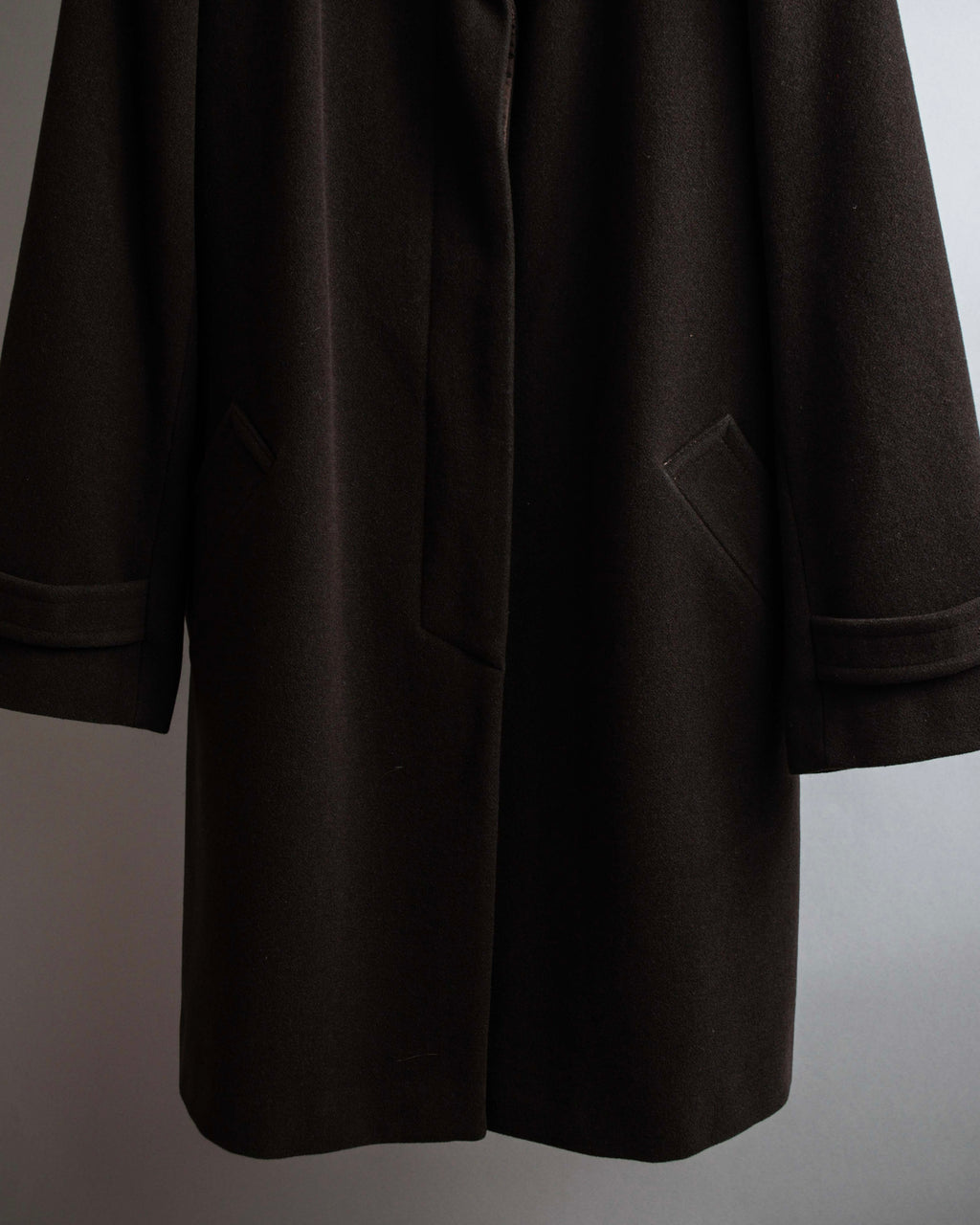 "VAL by VALENTINO" Military detailing hidden placket melton coat