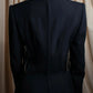 "HERMES" Darted shape no collar back zip jacket