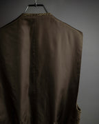 "ISSEY MIYAKE" Brushed texture 5-buttons vest