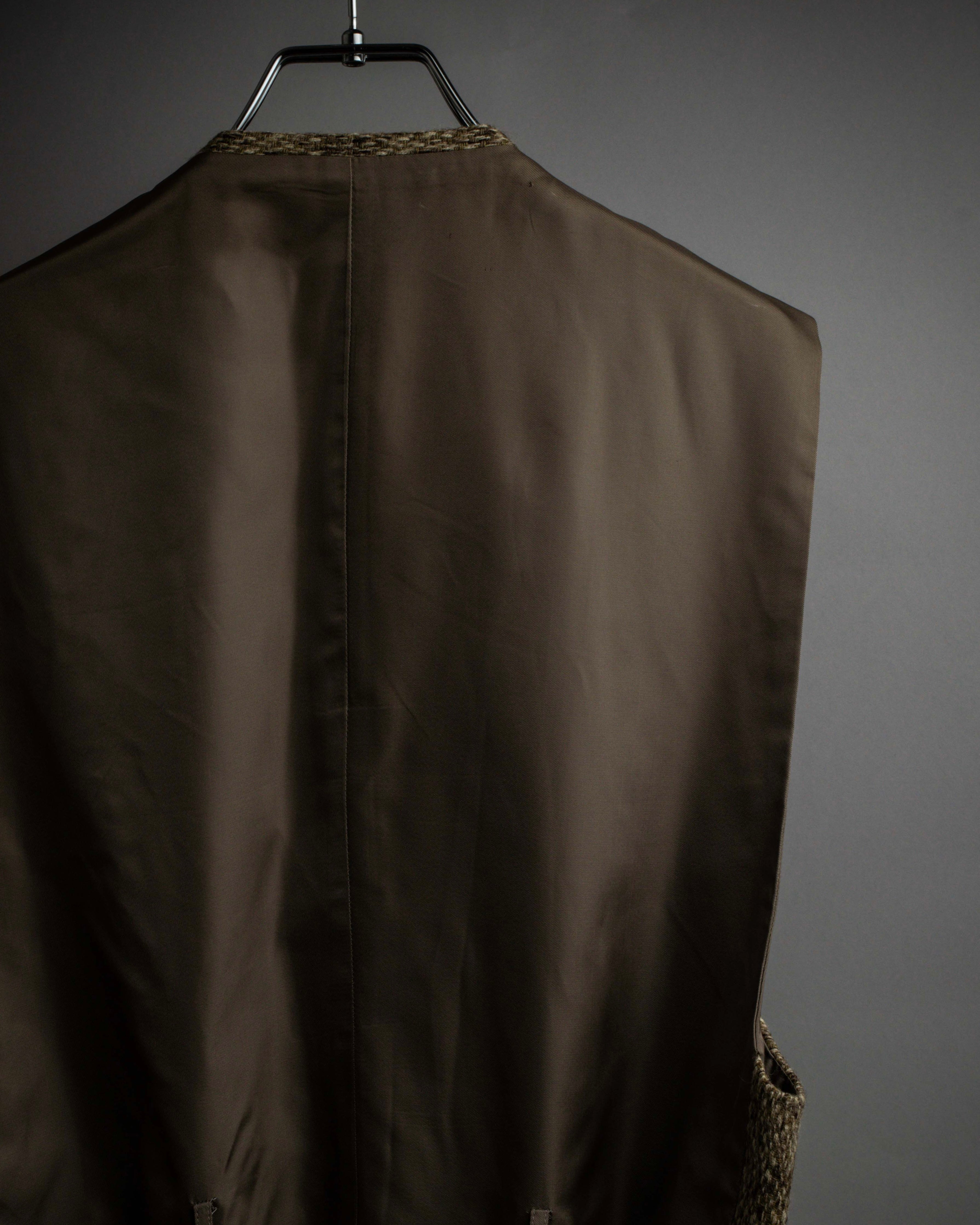 "ISSEY MIYAKE" Brushed texture 5-buttons vest