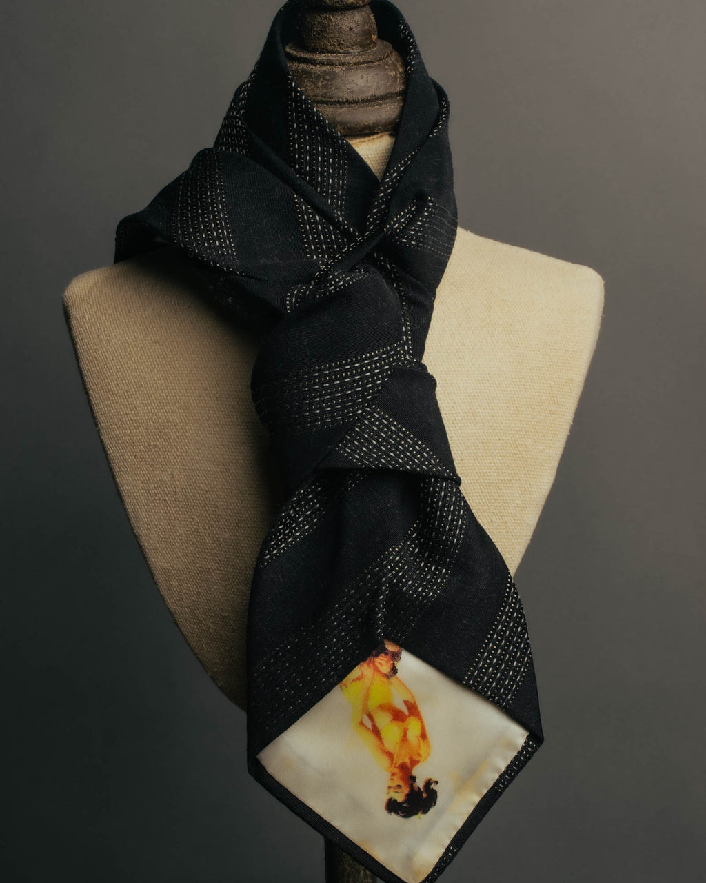 "Dolce & Gabbana" 00's-10's Silk wool scarf tie