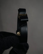 “Salvatore Ferragamo” 2010’s Vara ribbon leather bracelet