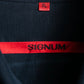 "SIGNUM" Vertical line relaxed fit black shirt