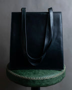 "Salvatore Ferragamo" Pocket detail leather combination tote bag