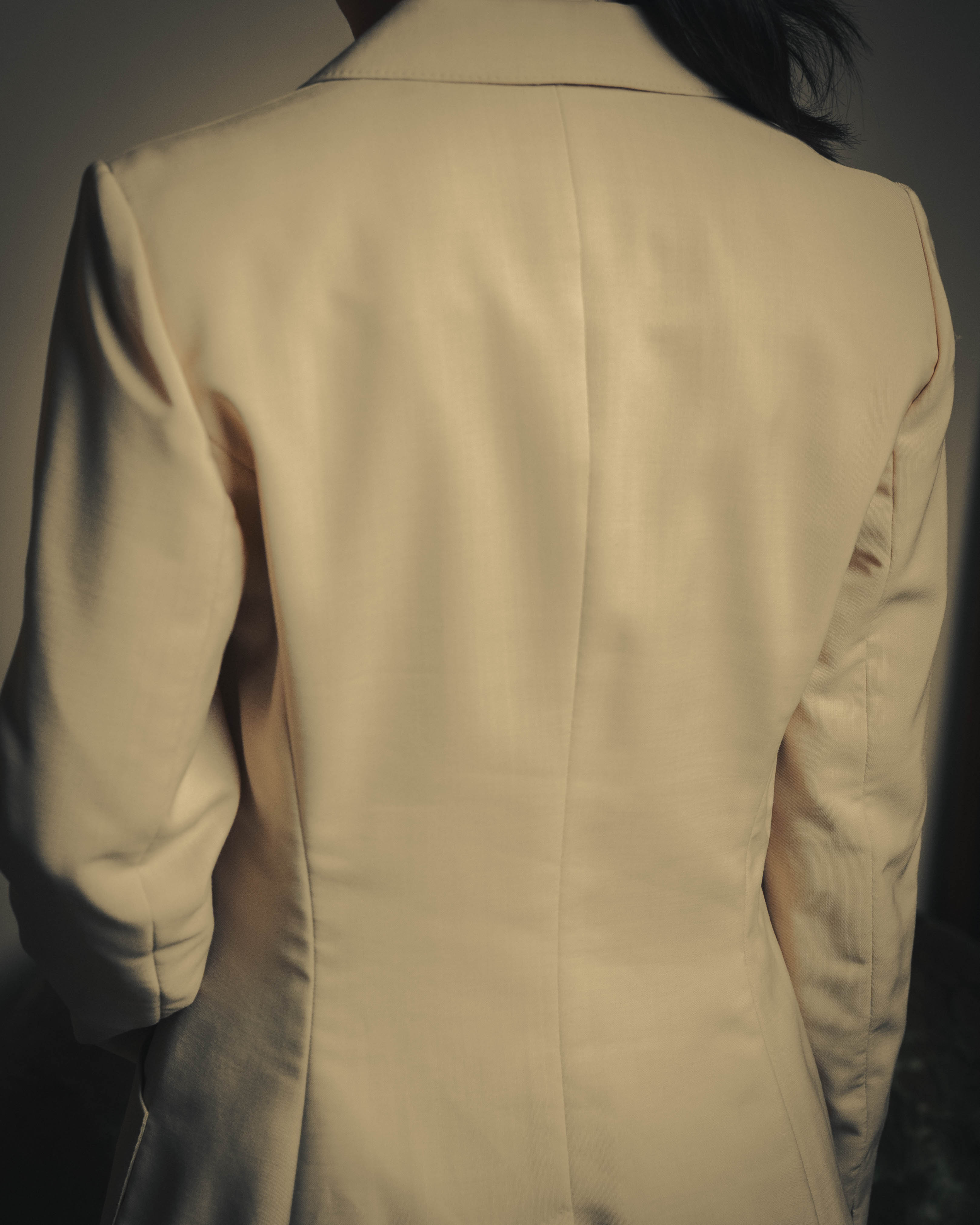 –SPECIAL– "Hermès" 90's-00's Lustrous mohair single-breasted blazer