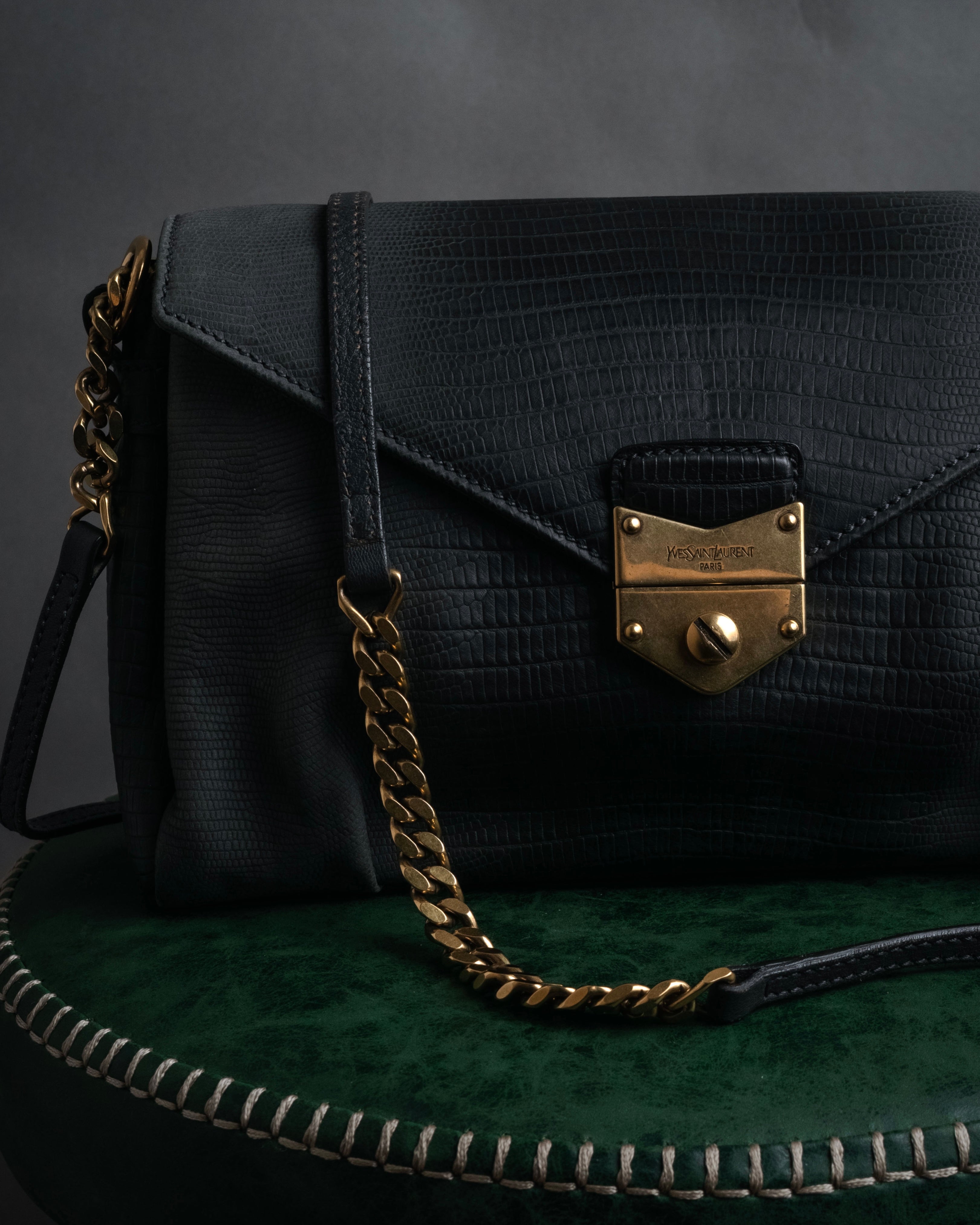 YVES SAINT LAURENT (イヴ・サンローラン) - リザード型押し YVES SAINT LAURENT (イヴ・サンローラン) - リザード型押し