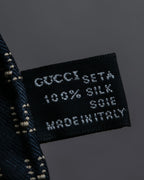 "GUCCI" G motif pattern silk necktie