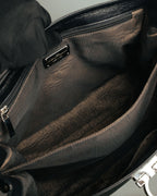 “Salvatore Ferragamo“ 00’s-10’s Gancini ring hardware leather shoulder bag