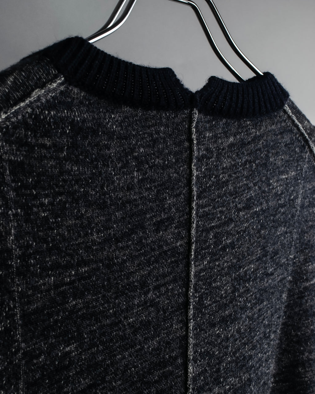 "CELINE" Inside-out stitching design knit pullover
