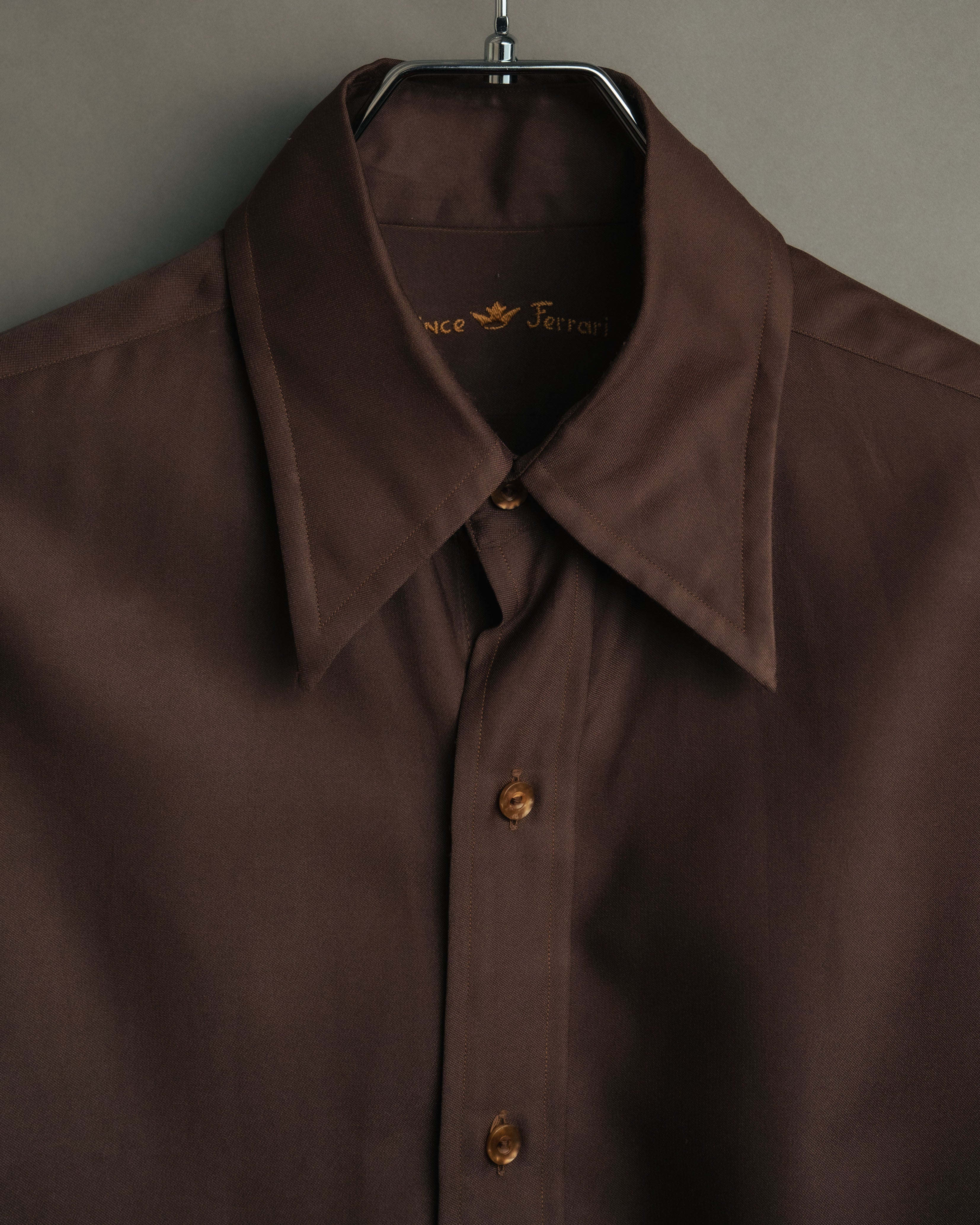 -MOOD Vintage Collections-
70’s-80’s Long point collar dress shirt