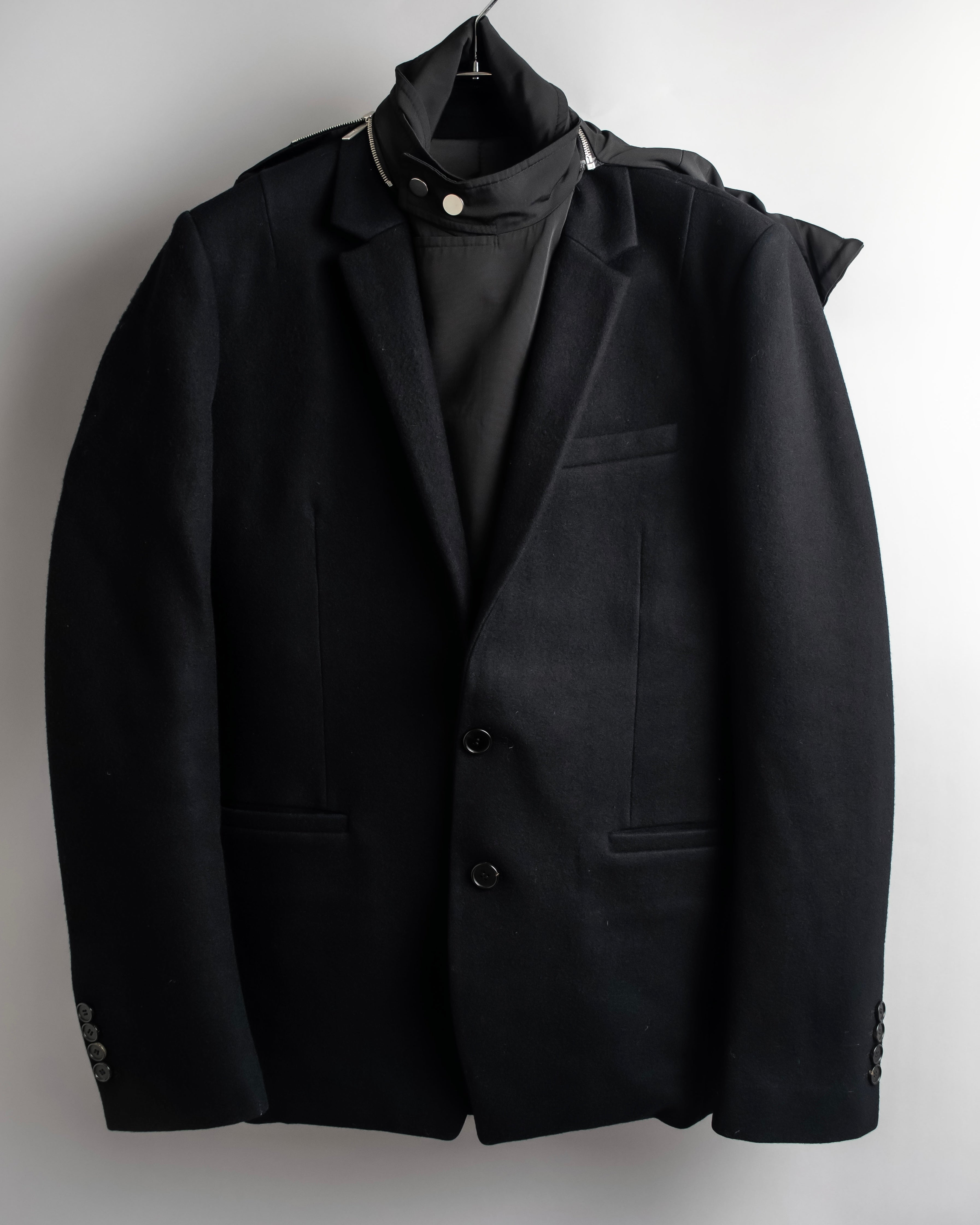 "Juun.J" Zip-up blouson docking design jacket