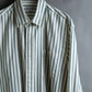 "BURBERRYS" Green stripe pattern oversized shirt