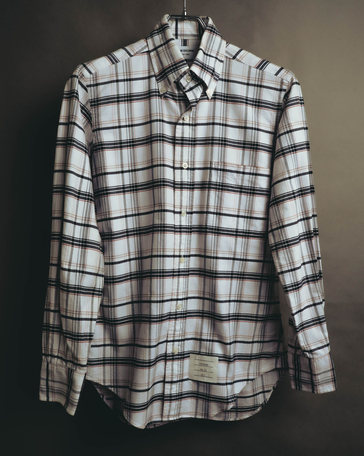 “Thom Browne” Late 00’s-early 10’s Tartan plaid longline shirt