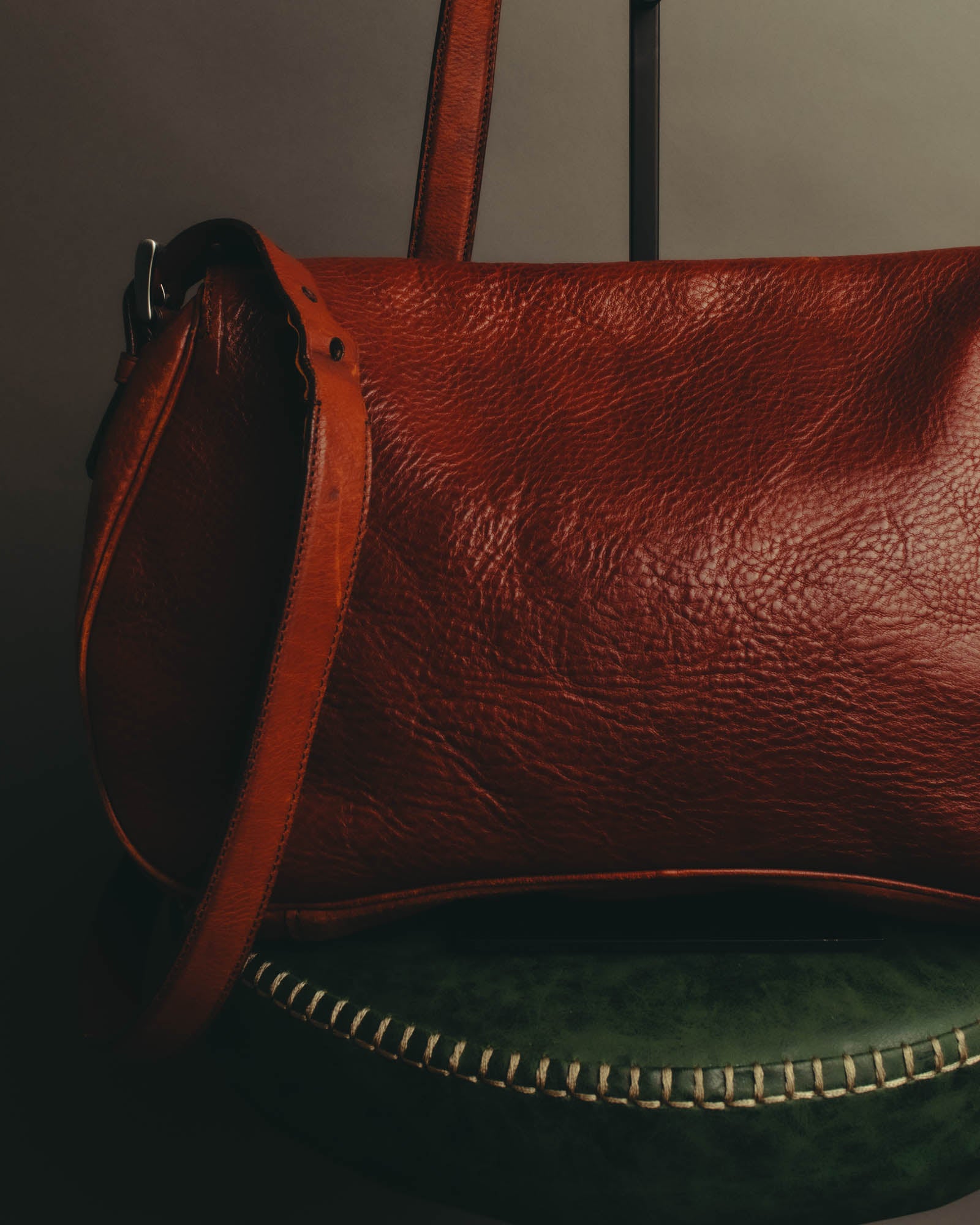 "PRADA" 90's-00's Pebbled leather shoulder bag