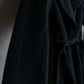 "Vintage large lapel design belted long gown coat"