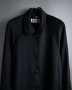 "BALMAIN" Raglan sleeve 100% cashmere stand collar coat