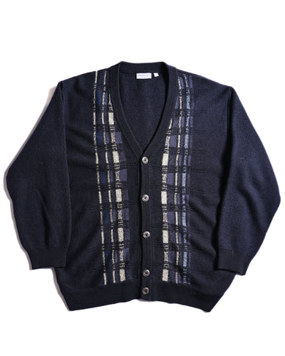 WESTBURY /Vintage Classic Check Patterned Knit Vest Navy