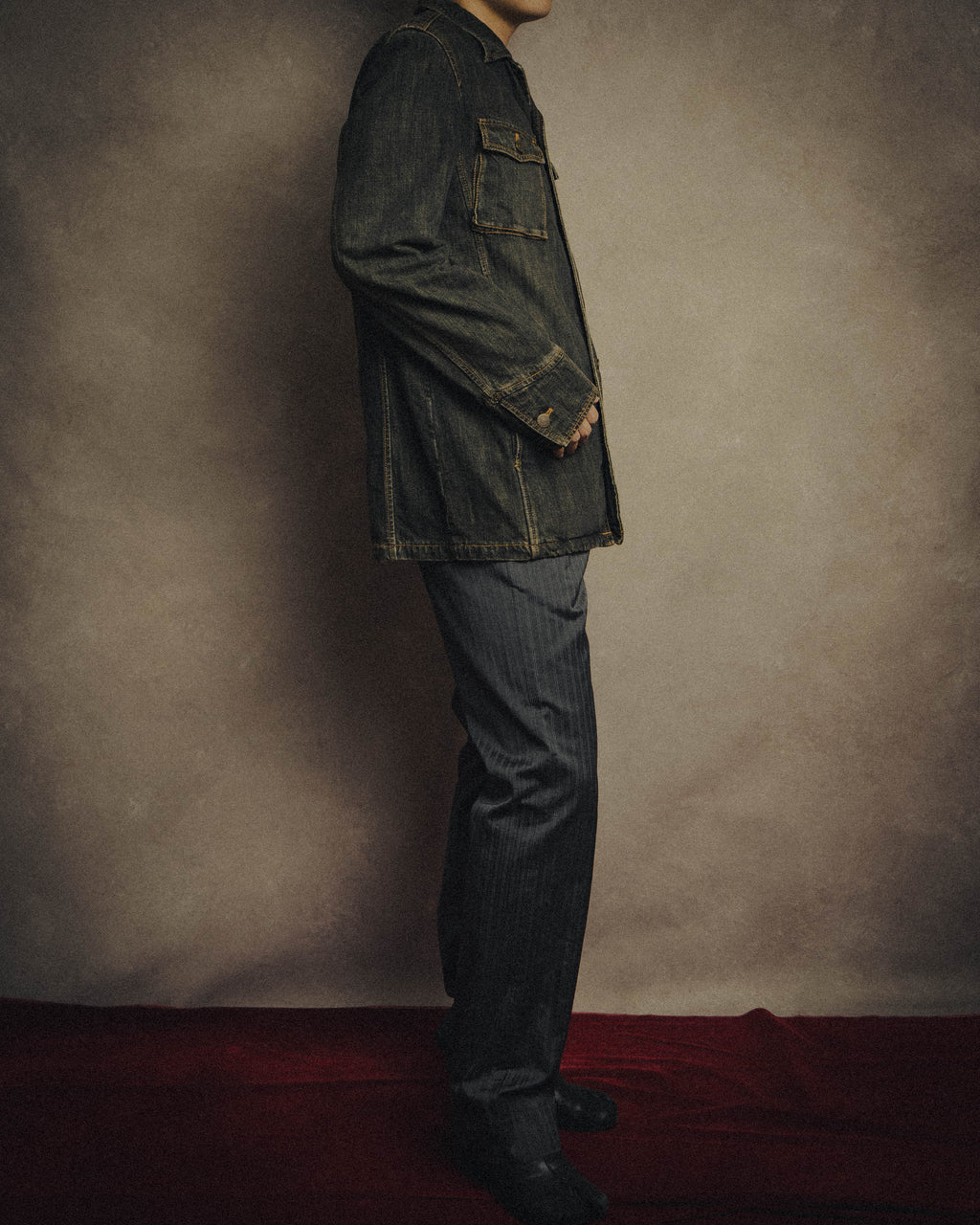 -MOOD MILLÉSIMES- 00’s faded black denim shirt jacket