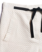 Chiristian Dior by Maria Grazia Chiuri/ Silk Blend Diamond Quilted Shorts White