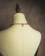 -SPECIAL- "Yves Saint Laurent" 90's-00's Sculptural coral motif crystal pendant necklace