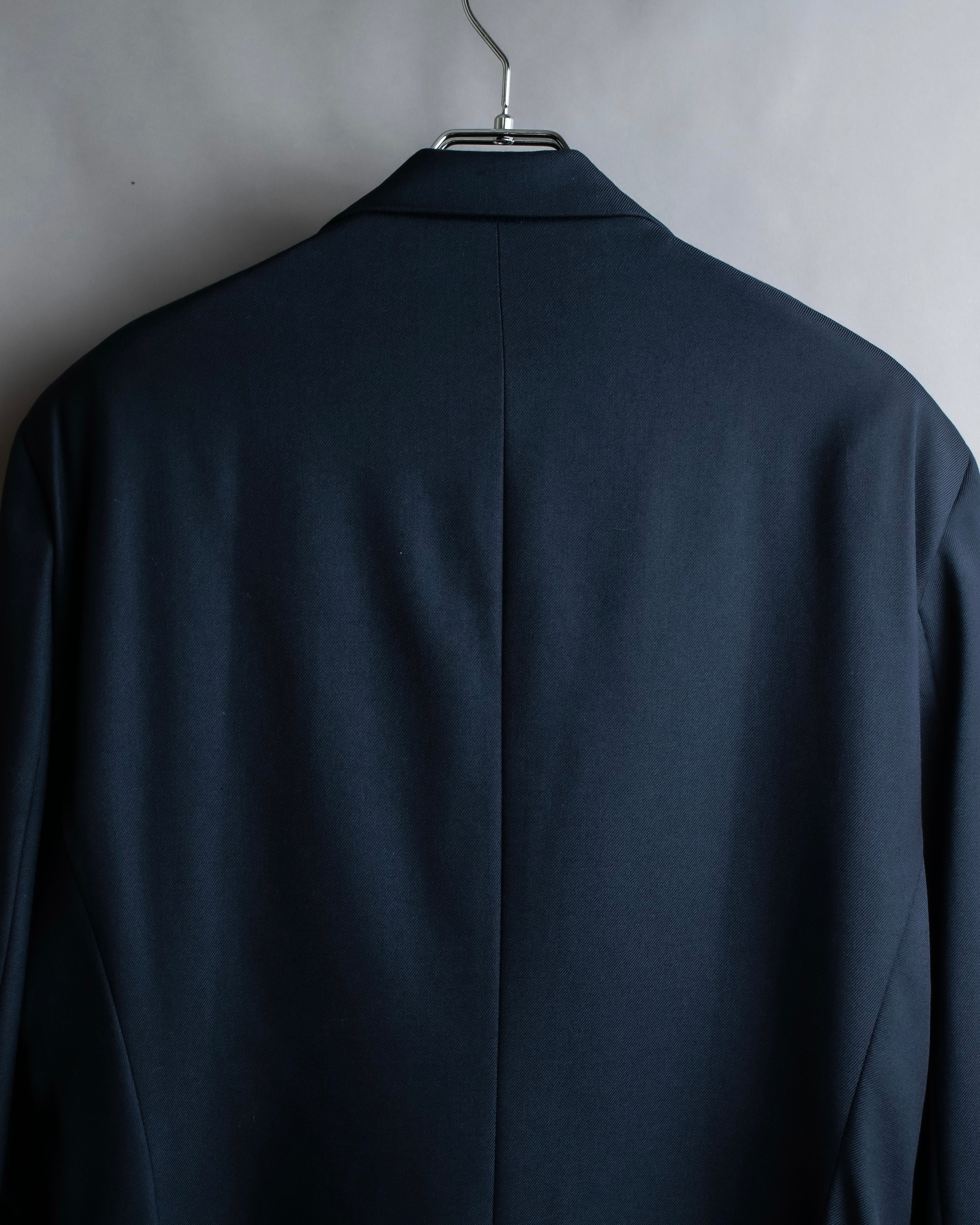 "GIORGIO ARMANI" Long length tailored jacket and wide tapered slacks set up