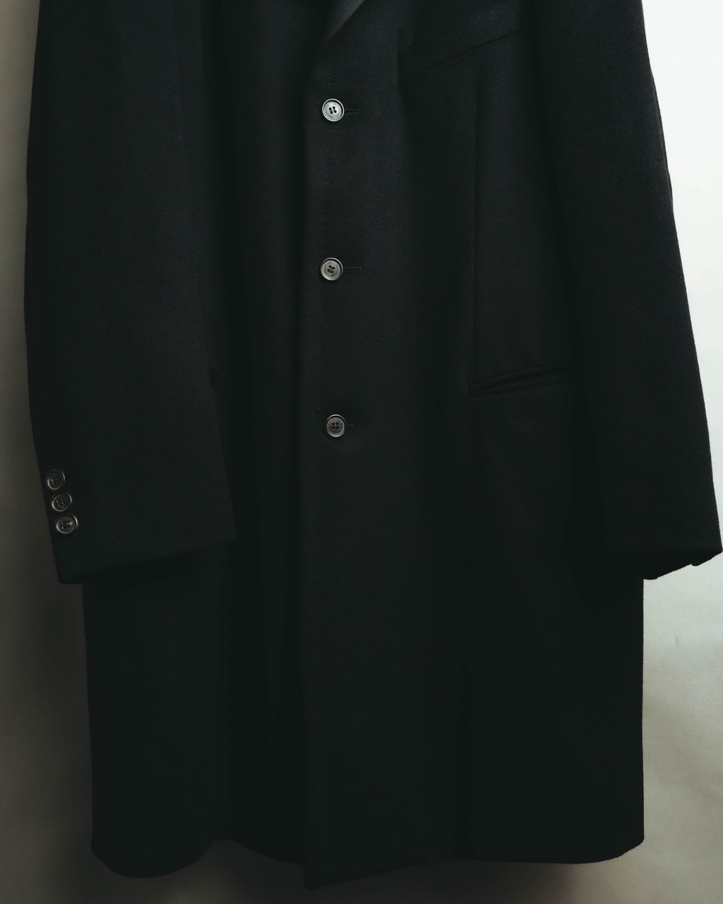 -SPECIAL- “VALENTINO” 2000’s Satin lapel single breasted wool coat