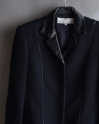 "BALENCIAGA La Mode" Satin-switched piping design tailored jacket