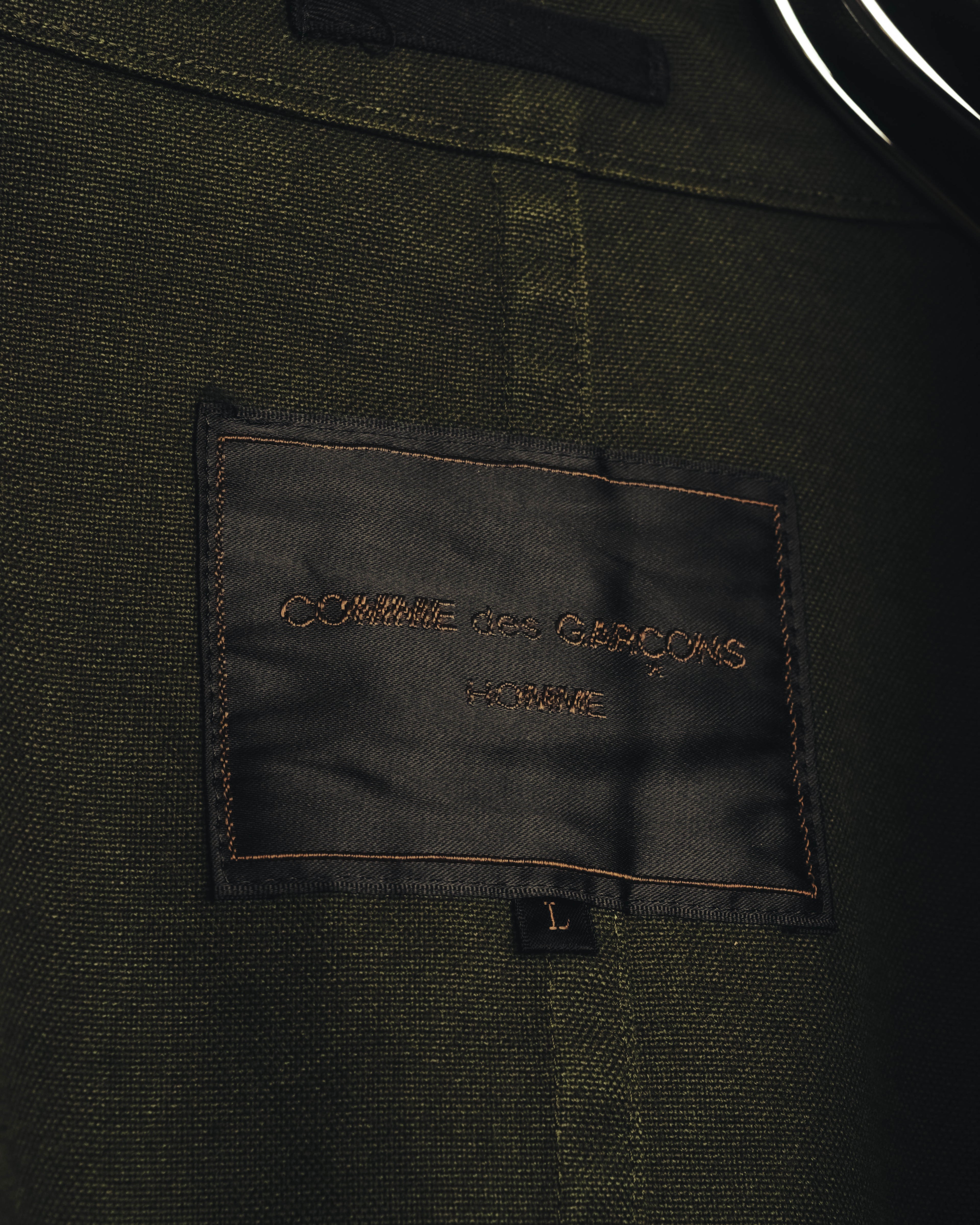 -SPECIAL- "COMME des GARÇONS HOMME" 03AW Asymmetric zip long coat