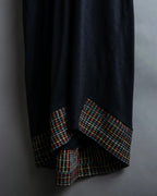 “JUNYA WATANABE” narrow waist  lame designed hem long dress