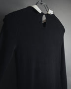 "RED VALENTINO" Lace bib knit tunic dress