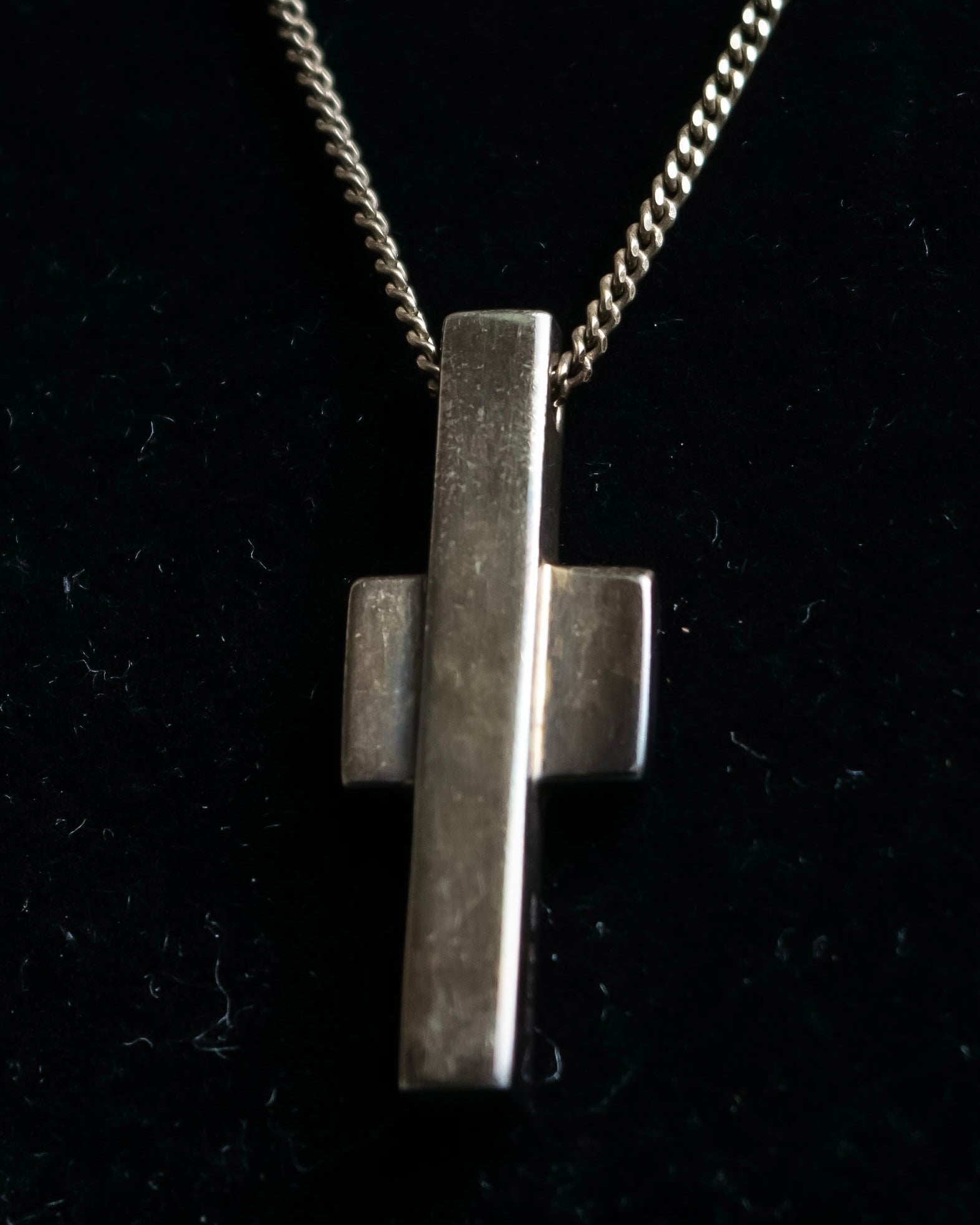 "GUCCI" Cross motif silver 925 necklace