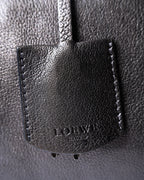 LOEWE/ Anagram 2 Way Mini Boston Hand Bag Metallic Black