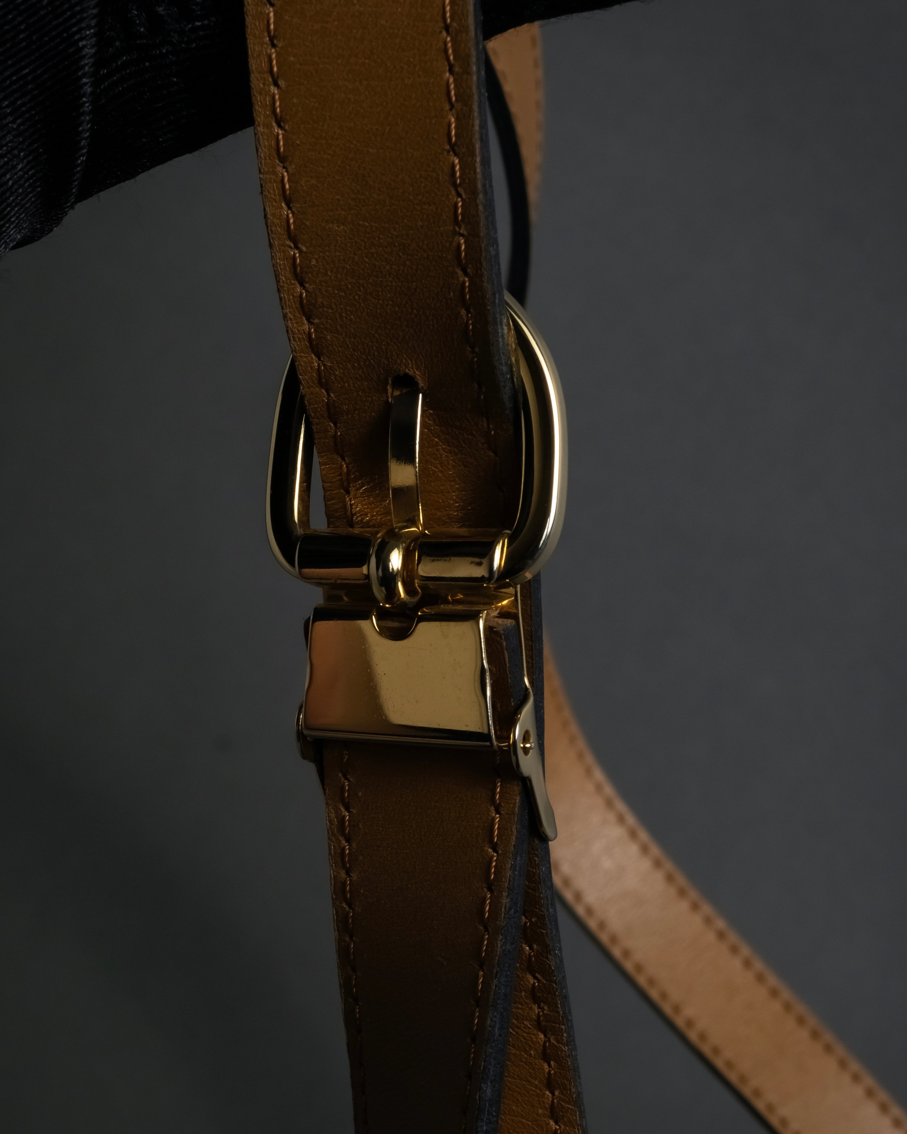 "Christian Dior" 80’s-90’s equestrian grain leather shoulder bag