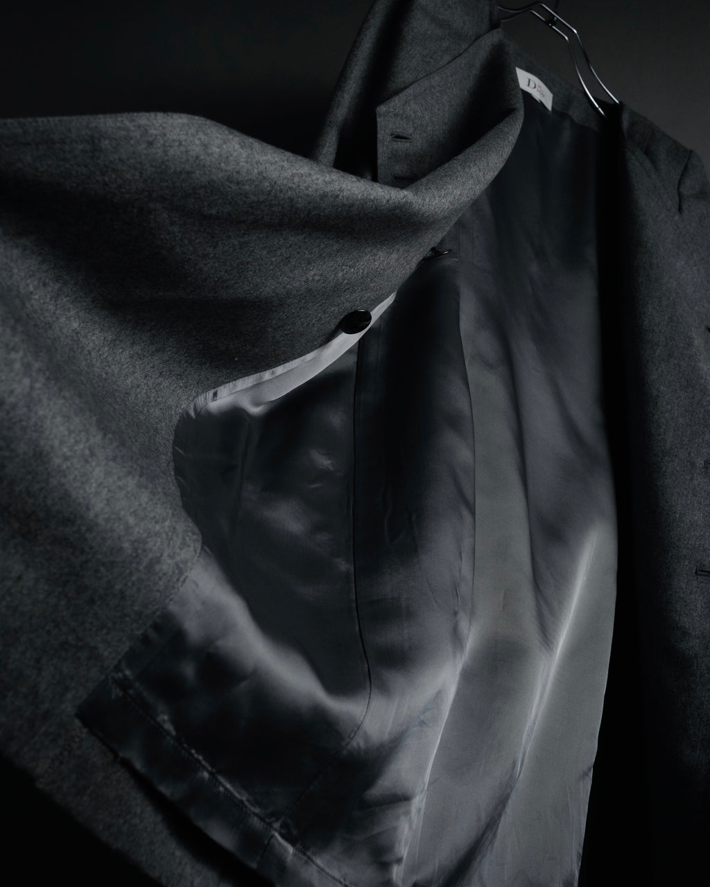 “Miss Dior” 90’s asymmetrical multi button wool dress