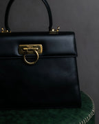 "Salvatore Ferragamo" Gancini motif leather hand bag