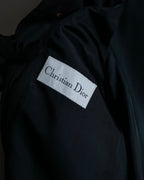 "Christian Dior" Straight line draping silk chester coat