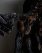 "FENDI" 1970's oversized astrakhan fur coat