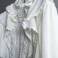 "ISABEL MARANT" Lace knit frill docking sheer blouse