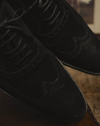 "DOLCE & GABBANA" 00's-10's Black suede wingtip oxford shoes