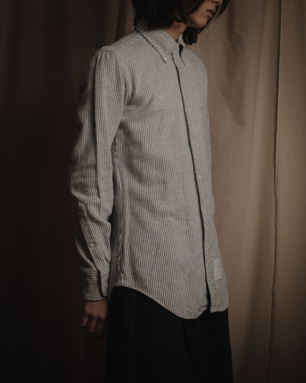 "THOM BROWNE" Micro patterned button-down shirt